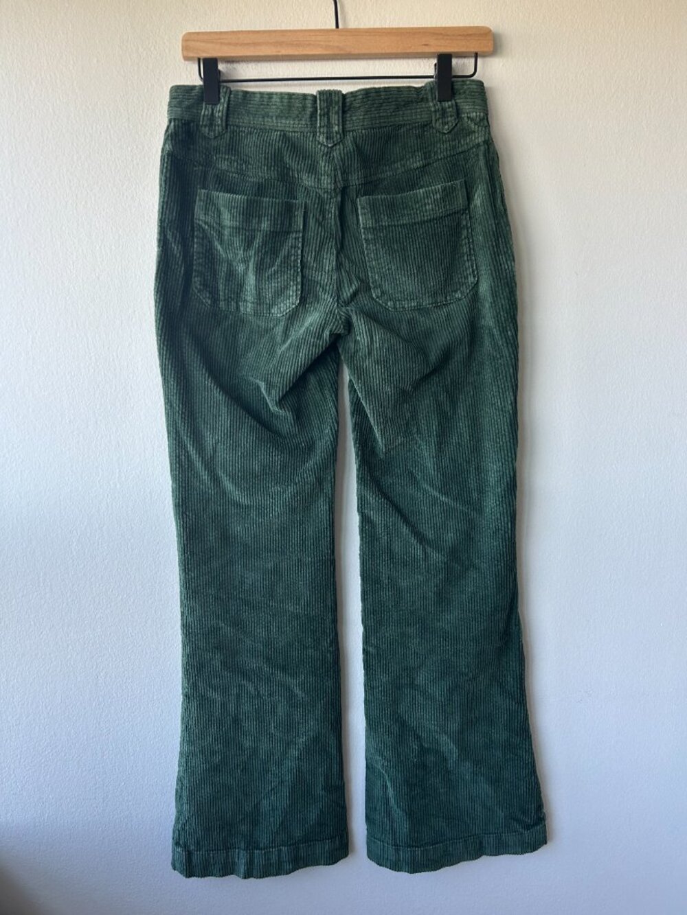 Free People Wide Leg Corduroy Pants Hunter Moss Green Size 0 - Picture 4 of 10